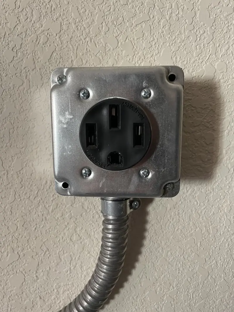 NEMA 14-50 outlet installed for Smart Home Electrical in Lower